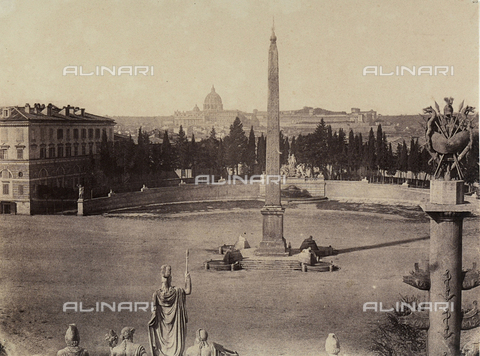 FVQ-F-040153-0000 - Piazza del Popolo a Roma - Data dello scatto: 1850 ca. - Archivi Alinari, Firenze