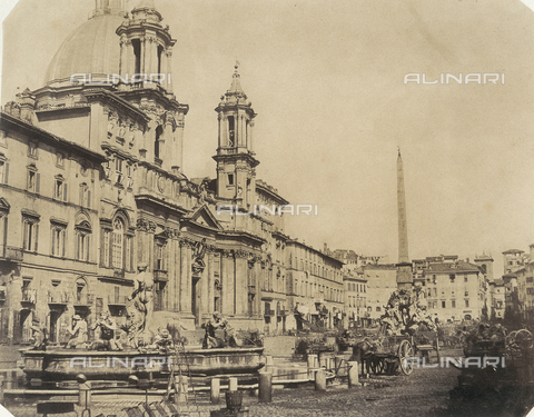 FVQ-F-045077-0000 - Piazza Navona a Roma - Data dello scatto: 1850 ca. - Archivi Alinari, Firenze