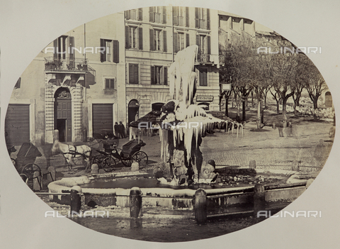 FVQ-F-046119-0000 - Fontana del Tritone, Gian Lorenzo Bernini, Piazza Barberini, Roma - Data dello scatto: 1860 ca. - Archivi Alinari, Firenze