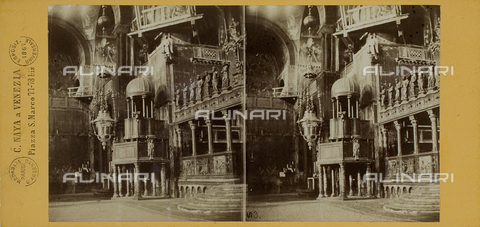 FVQ-F-062933-0000 - Interno della Basilica di San Marco a Venezia; fotografia stereoscopica - Data dello scatto: 1865-1875 - Archivi Alinari, Firenze