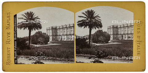 FVQ-F-064673-0000 - Veduta del Palazzo Reale di Capodimonte a Napoli. Immagine streoscopica - Data dello scatto: 1880-1890 - Archivi Alinari, Firenze