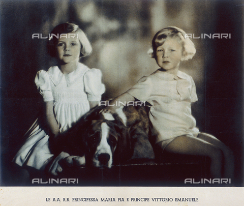 FVQ-F-079110-0000 - La Principessa Maria Pia di Savoia e il Principe Vittorio Emanuele di Savoia - Data dello scatto: 1940 ca. - Archivi Alinari, Firenze