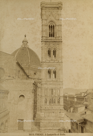 FVQ-F-107519-0000 - Il Campanile di Giotto in Piazza del Duomo a Firenze - Data dello scatto: 1855 ca. - Archivi Alinari, Firenze