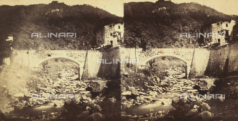 FVQ-F-108245-0000 - Ponte a Bagni di Lucca. Fotografia stereoscopica - Data dello scatto: 1860-1870 ca. - Archivi Alinari, Firenze