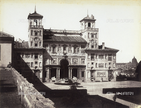 FVQ-F-158719-0000 - Villa Medici, già Accademia di Francia, a Roma (foto attribuita a Simelli- stampata nel laboratorio Chauffourier presso cui confluirono le lastre di Simelli) - Data dello scatto: 1865 ca. - Archivi Alinari, Firenze