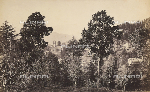 FVQ-F-206764-0000 - Partial view of the city of Simla, near the Himalayas, India - Date of photography: 1863 - 1870 ca. - Alinari Archives, Florence