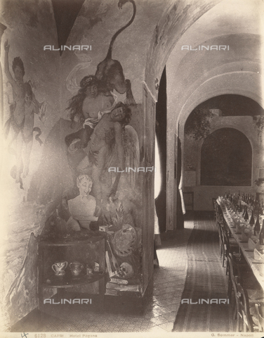FVQ-F-225237-0000 - Sala ristorante dell'Hotel Pagano, Capri - Data dello scatto: 1870-1880 - Archivi Alinari, Firenze