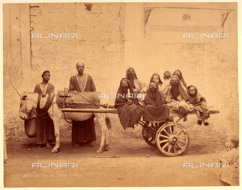 GBB-F-007347-0000 - 1890 ca, EGYPT: The cart with Arab women and girls. - © ARCHIVIO GBB / Archivi Alinari