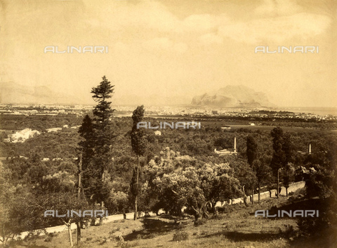 GBB-F-007918-0000 - 1875 ca, PALERMO, ITALY: The town of Palermo from the Sacro Monte di Gesù. - © ARCHIVIO GBB / Archivi Alinari