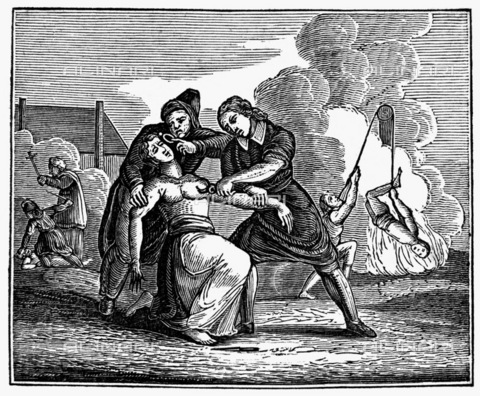 GRC-F-093264-0000 - Torture medievali per punire gli eretici, xilografia - Granger, NYC /Archivi Alinari