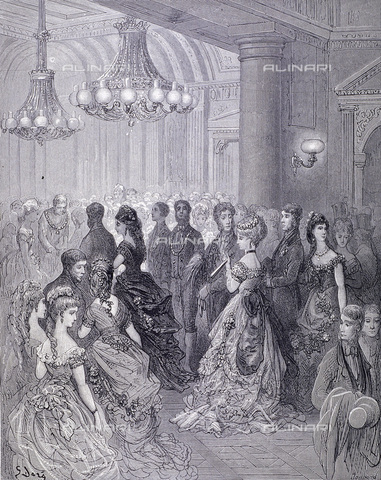 HIP-S-000123-8026 - A Ball at the Mansion House', 1872, Journard, London Metropolitan Archives, London - London Metropolitan Archives (City of London) / Heritage Images/Archivi Alinari, Firenze