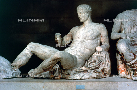 HIP-S-000134-3540 - Dionysus from the Parthenon pediment, marble, Greek Civilization of the 5th century BC, British Museum, London - Art Media / Heritage Images /Alinari Archives, Florence