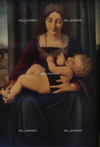 HIP-S-000262-2998 - Madonna and Child, oil on panel, Boltraffio, Giovanni Antonio (1467-1516), National Gallery, London - The Print Collector / Heritage Images /Alinari Archives, Florence