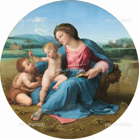 HIP-S-000280-0648 - The Alba Madonna, oil on panel transferred to canvas, Raphael Sanzio (1483-1520), National Gallery of Art, Washington - Heritage Images /Alinari Archives, Florence