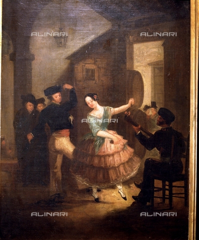 IFA-S-AAA005-7818 - The dance of the lamp, oil on canvas, Rodriguez Jimenez, Juan (1765-1830), Museo Romantico, Madrid - Index/Alinari Archives, Florence