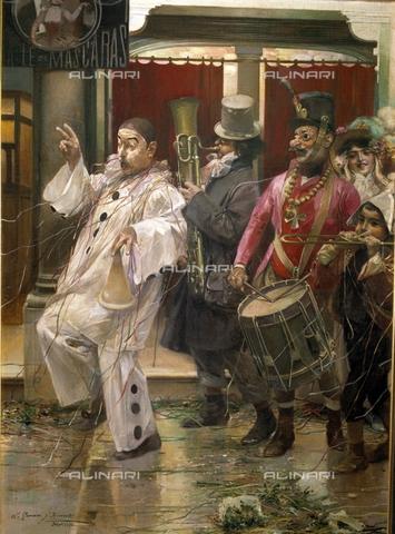 IFA-S-AAA005-7831 - Carnival in Seville, oil on canvas, Garcà­a y Ramos José (1852-1912), Private Collection - Index/Alinari Archives, Florence