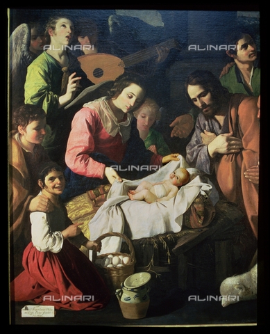 IFA-S-AAA005-8434 - Adoration of the Shepherds, detail, oil on canvas, Zurbarà¡n, Francisco, de (1598-1664), Musée des Beaux-Arts, Grenoble - Index/Alinari Archives, Florence