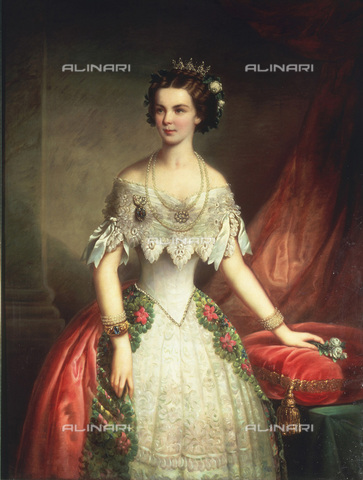 IMA-F-139160-0000 - Elisabetta (1837-1898), futura imperatrice d'Austria e regina d'Ungheria, all'età di 16 anni, olio su tela, Collezione privata - Austrian Archives / brandstaetter images /Archivi Alinari