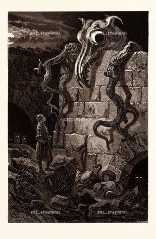 LCA-F-000446-0000 - Il mostro Gnarled, Gustave Dore da La leggenda di Croquemitaine di Thomas Hood il Giovane, 1870 - Liszt Collection/Archivi Alinari