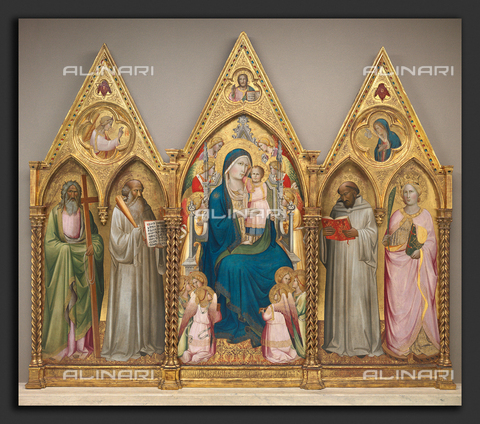 LCA-F-005308-0000 - Madonna in trono tra angeli e santi, tempera su tavola, Agnolo Gaddi (1350 ca.-1396), National Gallery of Art, Washington - Artokoloro / Liszt Collection/Archivi Alinari