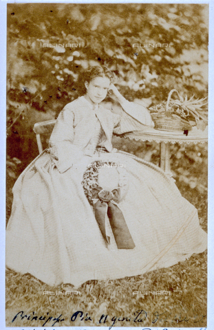 MFC-F-000994-0000 - Ritratto della Principessa Maria Pia di Savoia, Regina del Portogallo dal 1862 - Data dello scatto: 1862 ca. - Archivi Alinari, Firenze