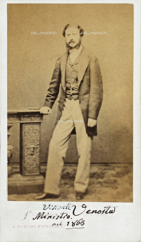 MFC-F-000996-0000 - Ritratto del Primo Ministro Visconti-Venosta - Data dello scatto: 1863 ca. - Archivi Alinari, Firenze