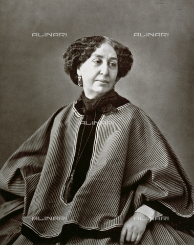 PDC-S-001528-0001 - Half-length portrait of the French writer George Sand - Date of photography: 1860 -1865 ca. - Alinari Archives, Florence