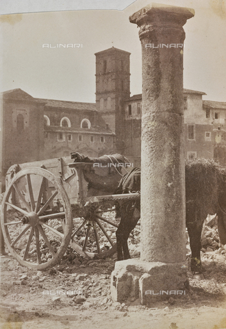 REA-F-000233-0000 - Tiber Island View with the church of St. Bartholomew on the Island from Judea Ripa (Ripa Judea) during the demolition work area, Rome - Date of photography: 1880-1888 ca. - Alinari Archives, Florence