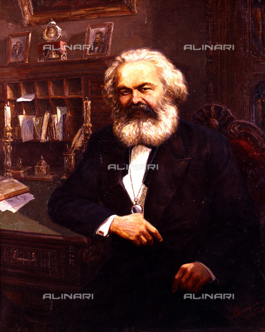 RNA-F-434340-0000 - Karl Marx, riproduzione di un dipinto di L. Kalinovsky, Museo di Karl Marx e Frederick Engels, Mosca - Sputnik/ Archivi Alinari