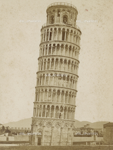 SCC-A-000002-0001 - The bell tower of the Pisa Cathedral, or leaning tower - Date of photography: 1855 ca. - Alinari Archives, Florence