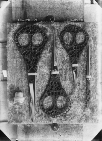 TCA-F-001960-0000 - Forbici e ago da ricamo - Data dello scatto: 1872 - Archivi Alinari, Firenze