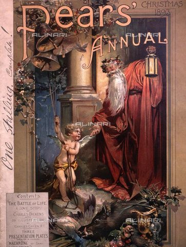 TOP-S-000115-2407 - Cartolina natalizia dell'Annual Pears del Natale 1893 - Ken Gibson / TopFoto / Archivi Alinari