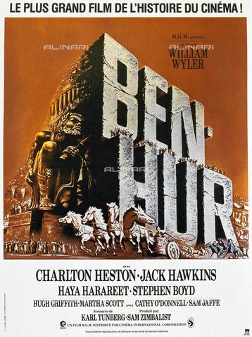 TOP-S-WHA012-4635 - Locandina del film "Ben Hur" (1959) diretto da William Wyler con Charlton Heston e Jack Hawkins - World History Archive / TopFoto / Archivi Alinari