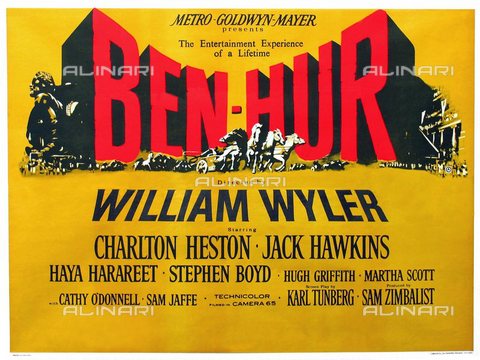 TOP-S-WHA012-4636 - Locandina del film "Ben Hur" (1959) diretto da William Wyler con Charlton Heston e Jack Hawkins - World History Archive / TopFoto / Archivi Alinari