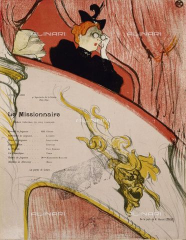 UIG-F-003563-0000 - La Loge Au Mascaron Dore, 1893, litografia, Toulouse-Lautrec, Henri de (1864-1901) - UIG/Archivi Alinari