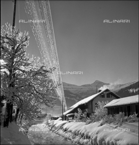 ULL-S-000737-5548 - Paesaggio innevato a Lenk - Data dello scatto: 1946 - RDB / Ullstein Bild / Archivi Alinari