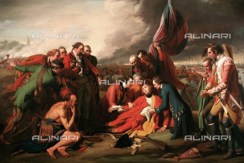 WHA-F-126535-0000 - La morte del Generale Wolfe, olio su tela, West, Benjamin (1738-1820), National Gallery of Canada, Ottawa - World History Archive/Archivi Alinari