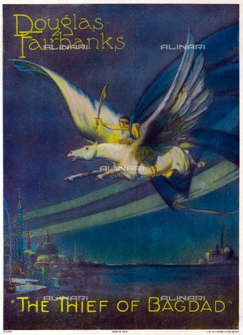 WHA-S-WHA047-0753 - Manifesto pubblicitario del film "Il ladro di Bagdad" (1924) diretto da Raoul Walsh - World History Archive/Archivi Alinari