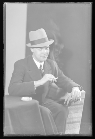 WMA-V-007056-0000 - Young man in a hat with cigarette - Date of photography: 1960 ca. - Alinari Archives, Florence